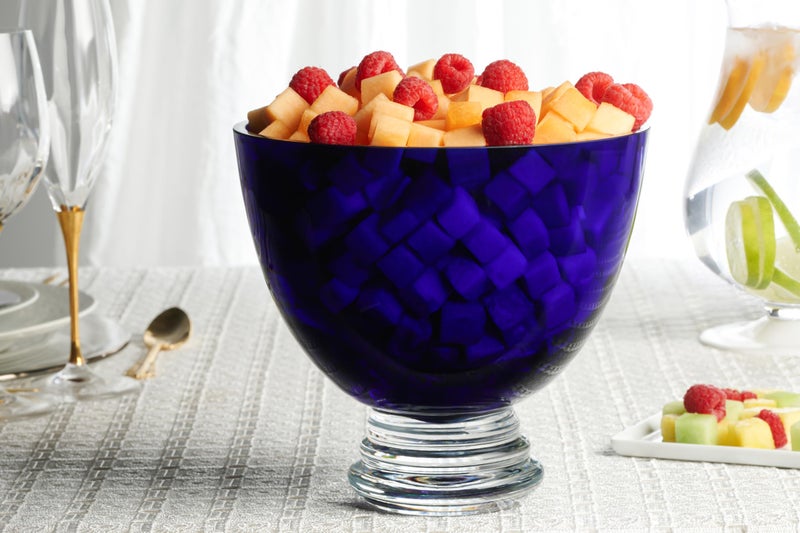 Barski Handmade Glass Round Footed Bowl, Cobalt, 8.5" D (8.5 Inches Diameter),Made in Europe - Image 2